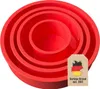Intirilife Set di 4 pezzi di tortiere in silicone rosso - Anteprima dell’immagine prodotto 1
