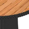 vidaXL Garten Esstisch Schwarz Ø 70 cm Poly Rattan Produktbild-Vorschau 5