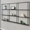 en.casa® Wandregal Jelsa, Schwarz, Eisen, 160 x 18 x 110 Produktbild-Vorschau 2