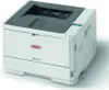 A studio shot of a white and gray OKI B412dn S/W Laserdrucker printer on a white background. Náhľad obrázku produktu