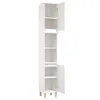 vidaXL Badschrank, Holzwerkstoff, Weiß, 30x30x190 cm, mit Produktbild-Vorschau 7