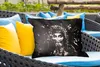 MuchoWow® Outdoor Kissen - Frau - Schwarz - Weiß - Luxus - Produktbild-Vorschau 4