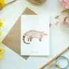 Mr. & Mrs. Panda babykarte Nasenbär - Weiß - Geschenk, Produktbild-Vorschau 2