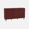 sweeek - Sideboard mit Holzdekor und Metall 3 Türen 120cm - Produktbild-Vorschau 1