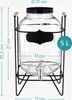 Navaris Getränkespender 5 Liter aus Glas - Zapfhahn aus Produktbild-Vorschau 5