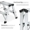 tectake® Doppelseitige Aluminium Trittleiter 2 Stufen, Produktbild-Vorschau 3