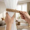 4 verstellbare Boho-Vorhangbänder, Naturfarbe, für Zuhause, Produktbild-Vorschau 3