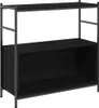 vidaXL Scaffale in rovere nero 80 x 30 x 78,5 cm Materiale Anteprima dell’immagine prodotto 1