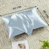 Satin Kissenbezug 40x60 Hellblau 2er-Set mit Haargummis Produktbild-Vorschau 4