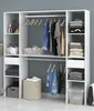 Parisot Combi 3 – Kleiderschrank 176 cm Weiß mit Vorhang, 2 Produktbild-Vorschau 2