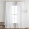 2 Stück Vorhänge Weiß Transparente Voile Lichtfilternd Produktbild-Vorschau 1