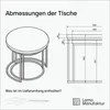 LAMO Manufaktur Couchtisch rund 2er Set - Beistelltisch Produktbild-Vorschau 3