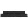 vidaXL 4-tlg. Garten-Lounge-Set Poly Rattan Schwarz Produktbild-Vorschau 2