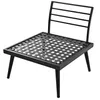 A black outdoor lounge chair with a woven seat and backrest, shown from a three-quarter angle on a white background. Produktbild-Vorschau