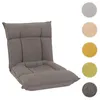 A floor chair in dark gray is shown against a white background, with swatches of other available colors displayed to the right. Produktbild-Vorschau