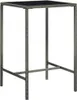 vidaXL 3 tlg. Gartenbar Set mit Kissen Poly Rattan Grau - Produktbild-Vorschau 4