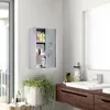 HOMCOM Medizinschrank Arzneischrank mit Schloss Edelstahl Produktbild-Vorschau 8