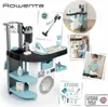 A collage of images showcasing a children's toy laundry set, including close-ups of the product and children playing with it. Produktbild-Vorschau