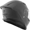 A rear-side view of a matte gray motorcycle helmet. Anteprima dell’immagine prodotto