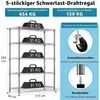Regał przemysłowy na kółkach, 5-poziomowy, metalowy, z Podgląd zdjęcia produktu 2