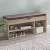 Schuhbank WL5.344 mit Sitzfläche Garderoben-Bank Holz Produktbild-Vorschau 2