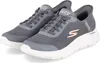 A pair of gray Skechers Go Walk Flex men's shoes are shown against a white background. Anteprima dell’immagine prodotto