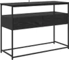 Wandtafel met lade Zwart Eiken 100 x 40 x 75 cm Bewerkt Productafbeelding-voorbeeld 1