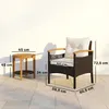 Outsunny Rattan Bistroset 3 teiligesGartenmöbel-Set mit 2 Produktbild-Vorschau 3