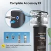 A collage of images showing a water filter system with its accessories and connection details. Náhled obrázku produktu