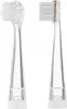 Two transparent toothbrush heads are shown against a white background. Produktbild-Vorschau