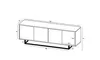 Szafka RTV Loft komoda RTV Loft Dąb wotan grafit MAT 150 cm Podgląd zdjęcia produktu 10