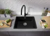 PRIMAGRAN Spülbecken Schwarz Metallic 56x44cm, Granitspüle Produktbild-Vorschau 3