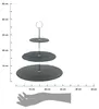 Excellent Houseware Etagere - 3-lagig - Schiefer - 30 x 34 Produktbild-Vorschau 7