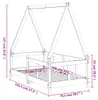 vidaXL Detská postieľka biela 70x140 cm Masívne borovicové Náhľad obrázku produktu 7