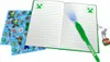 A Minecraft-themed diary set with stickers, a pen, and a lock and key. Voir les images du produit