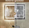 Badezimmerspiegel Touch 80 x 60cm LED 3 Lichtfarben dimmbar Produktbild-Vorschau 8