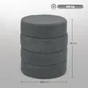 HOMCOM Pouf, poggiapiedi, pouf rotondo imbottito, Anteprima dell’immagine prodotto 3