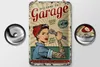 Blechschild Retro 12x18cm Pinup welcome Garage service 24/7 Produktbild-Vorschau 2