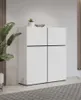 Komoda wysoka CROSS 4D 119cm biała/czarna Podgląd zdjęcia produktu 3