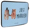 Mr. & Mrs. Panda Laptop Tasche Bär Heirat 27 x 36 cm - Blau Produktbild-Vorschau 3
