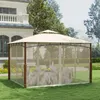 COSTWAY 3,6x3m Pavillon mit Doppeldach & Moskitonetz, Produktbild-Vorschau 2