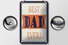 Blechschild Spruch 12x18cm best DAD ever bester Vater Produktbild-Vorschau 2