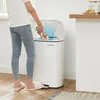 Biały kosz na śmieci odpady z komorą 50L Podgląd zdjęcia produktu 2