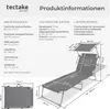 tectake 2er Set Sonnenliege Chloé 4-stufig klappbar mit Produktbild-Vorschau 5