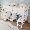 Hochbett mit Schreibtisch, Schrank, Regal, Stauraumtreppe, Produktbild-Vorschau 5