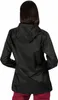 Back view of a woman wearing a black rain jacket. Produktbild-Vorschau