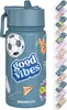 Trinkflasche Kinder Edelstahl mit Strohhalm, Thermosflasche Produktbild-Vorschau 1
