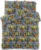 A folded Halloween-themed duvet cover and pillowcase set. Produktbild-Vorschau