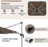 COSTWAY Sonnenschirm Ø 330cm, Ampelschirm mit Kurbel, um Produktbild-Vorschau 4