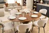 Miliboo - Ovaler Esstisch im Design Nussbaum L160 cm DIELLI Produktbild-Vorschau 2